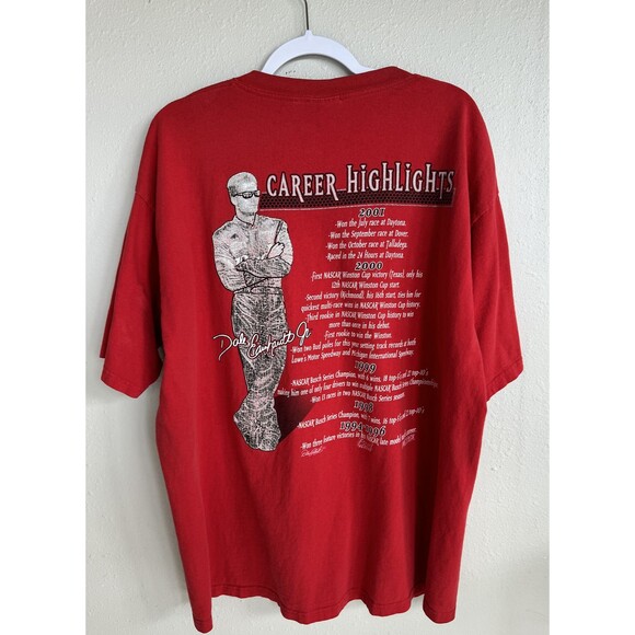 Vintage Dale Earnhardt Jr. Bud Racing T-shirt Red Cars Racing Bud Light Beer - Picture 5 of 9